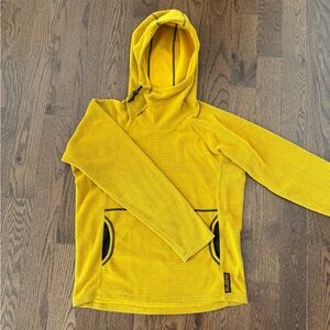 Melanzana Micro Grid Hoodie | V1 Ochre Yellow | Men’s Unisex Small
